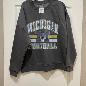 NWT Fanatics Michigan Football Black Crewneck Sweater